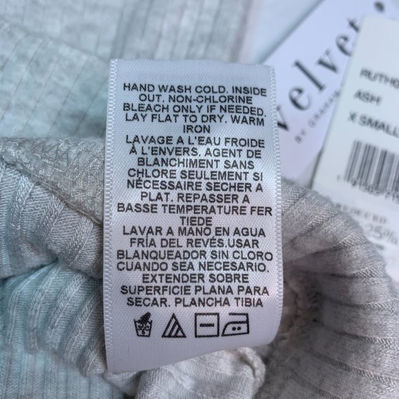 VELVET By Graham & Spencer Womens Gray Cowl Neck Ribbed Pullover Sweater XS NWT - Picture 11 of 11